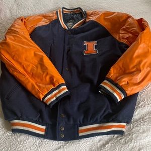 NWT! Illinois stadium’s jacket..wool with vinyl.